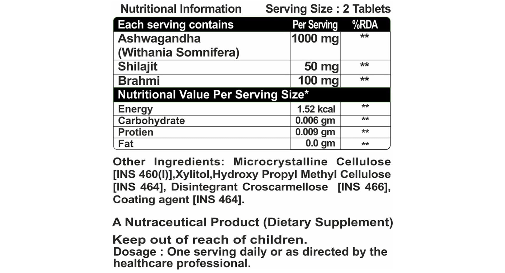 Goa Nutritions Ashwagandha Shilajit 1000mg+ Tablet Sugar Free - Image 4