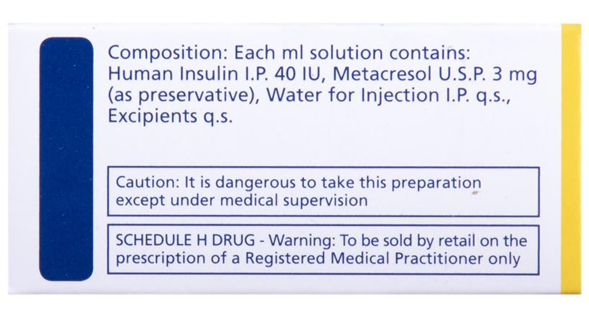 Human Actrapid 40IU/ml Solution for Injection - Image 2