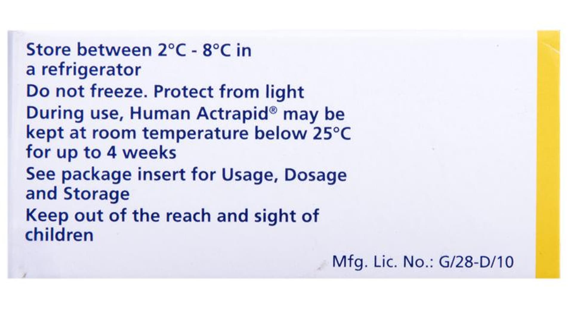 Human Actrapid 40IU/ml Solution for Injection - Image 4
