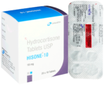 HISone 10 hydrocortisone tablets USP 10 mg Samarth carton front