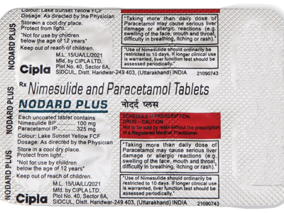 Nodard Plus Cipla strip composition details