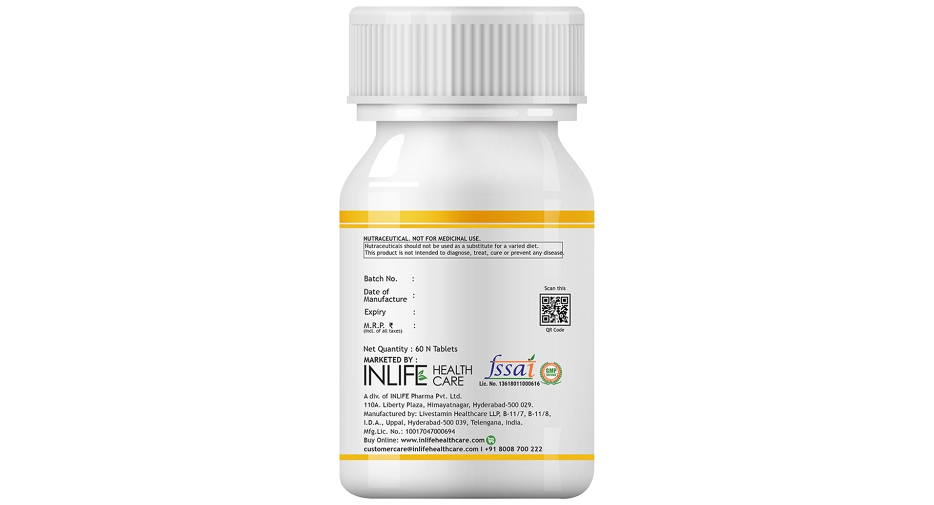 Inlife Glucosamine MSM with Calcium Vitamin D3 Tablet - Image 3