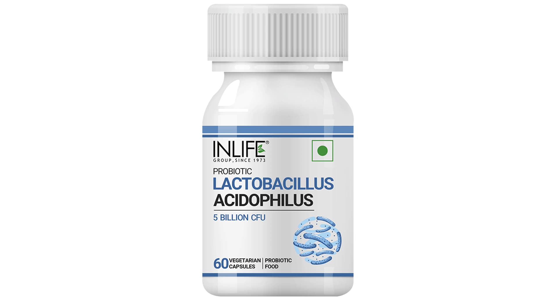 Inlife Probiotic Lactobacillus Acidophilus 5 Billion CFU Vegetarian Capsule