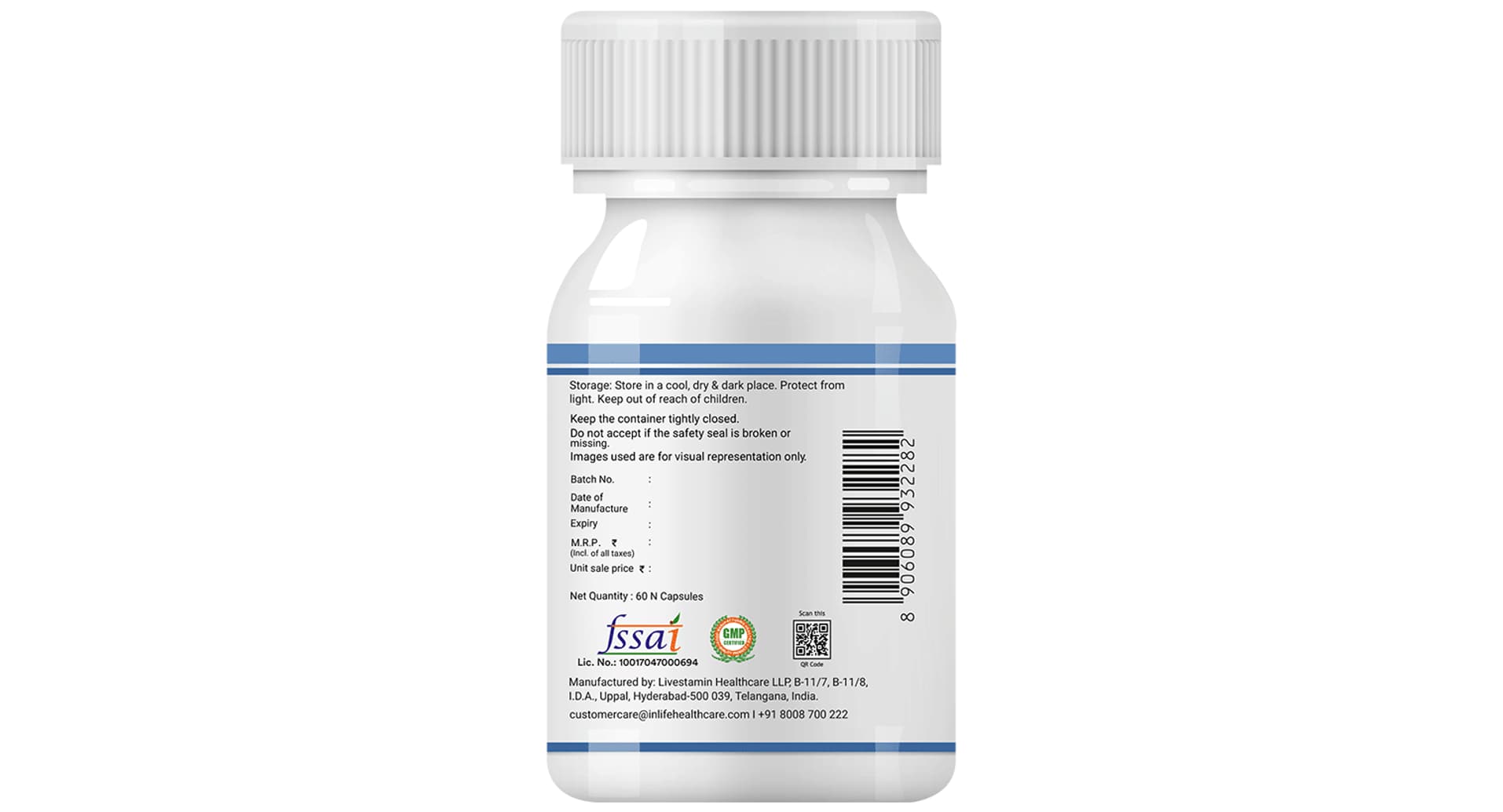 Inlife Probiotic Lactobacillus Acidophilus 5 Billion CFU Vegetarian Capsule - Image 4