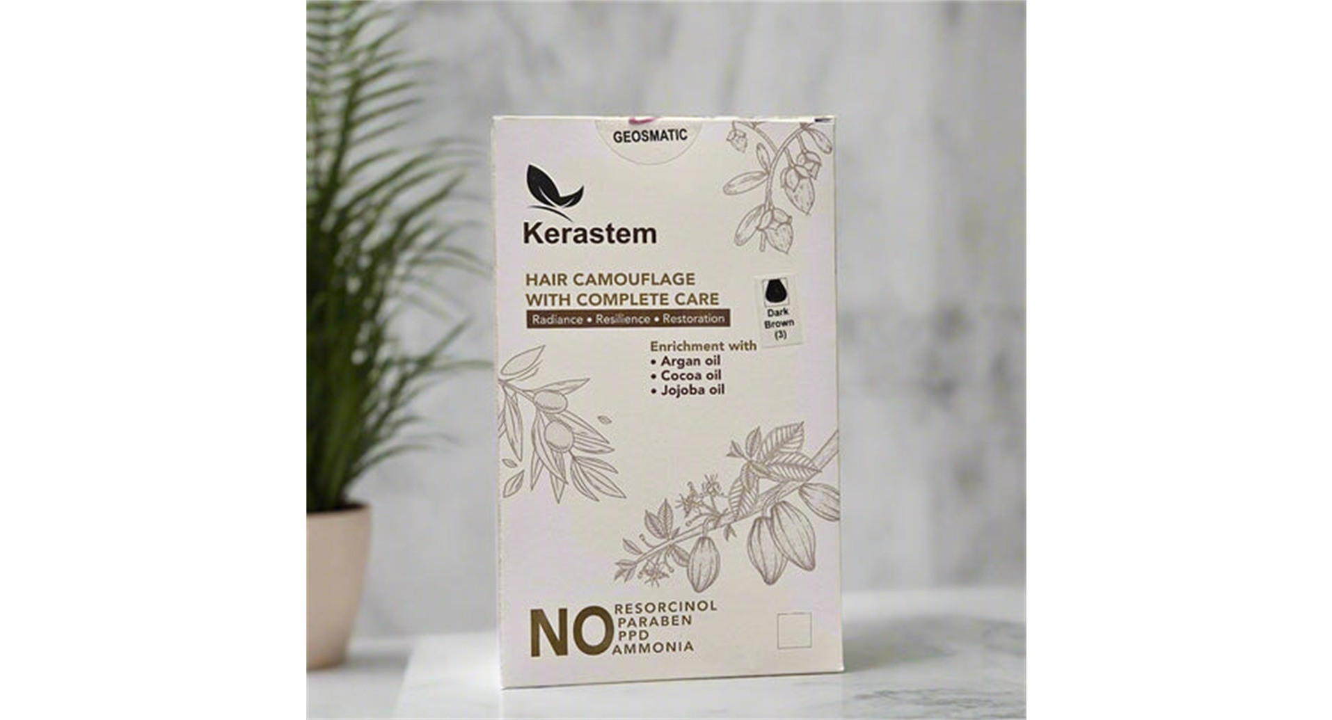 Kerastem Hair Color 3 Dark Brown - Image 2