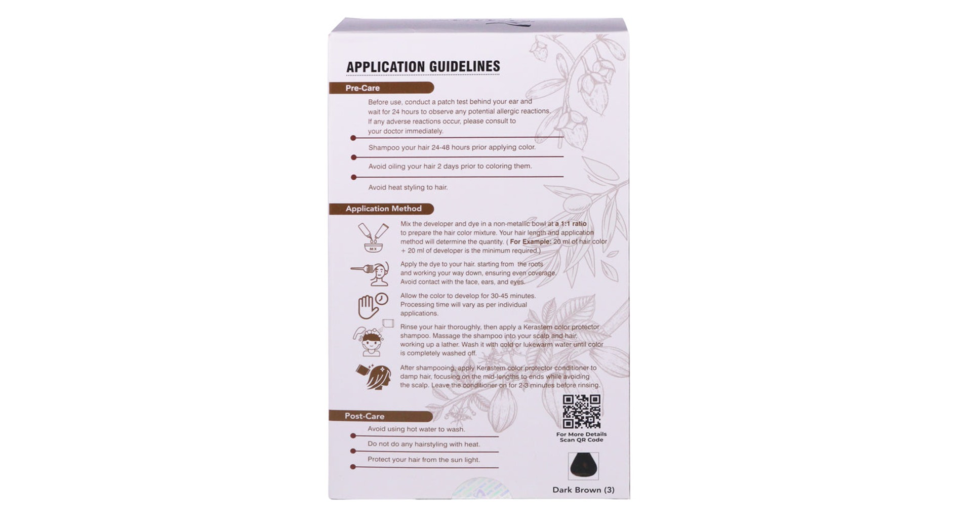Kerastem Hair Color 3 Dark Brown - Image 3