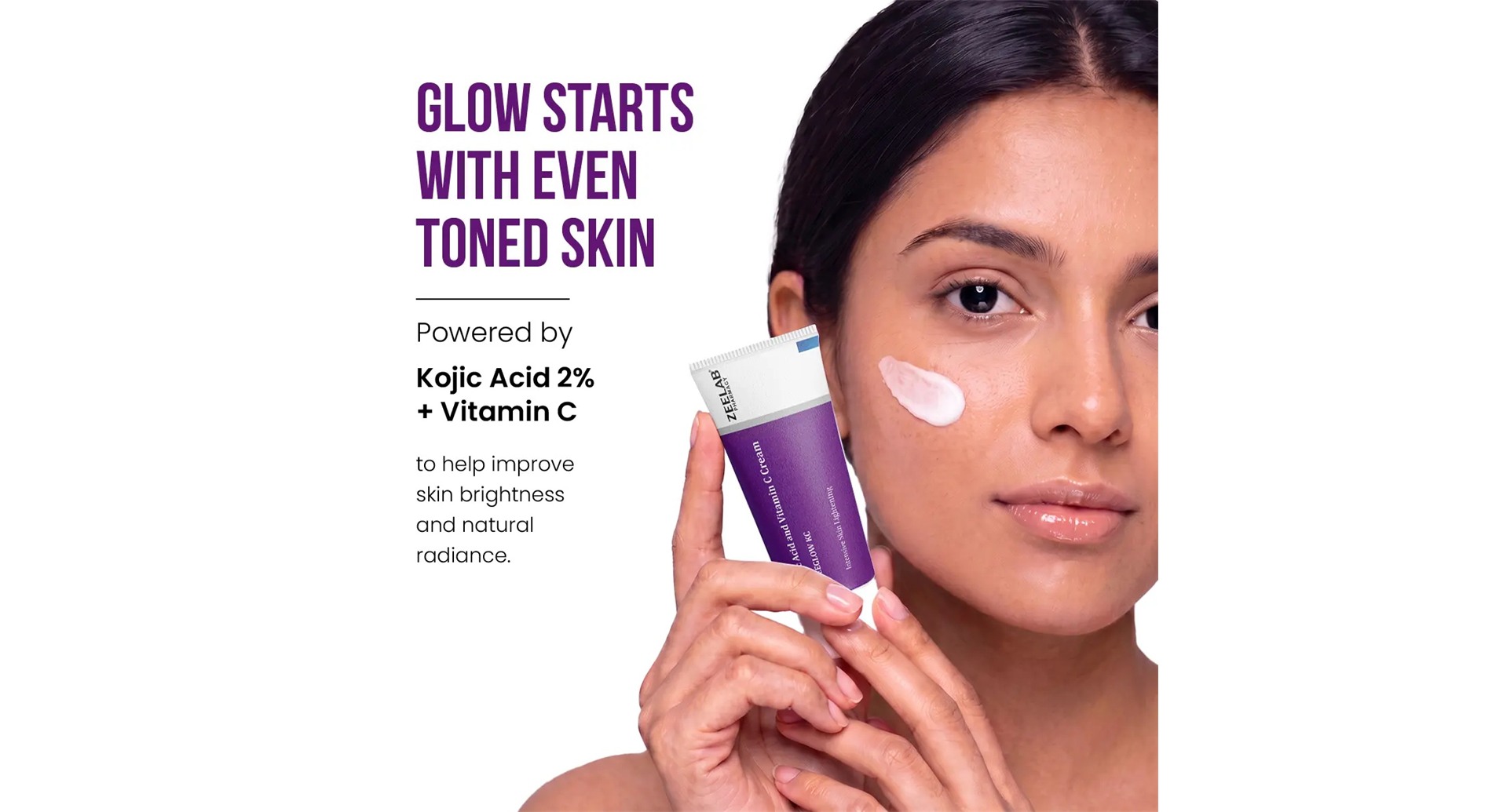 Zeeglow KC Kojic Acid and Vitamin C Cream for dark spots