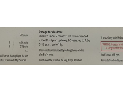 Klmite Cream composition, directions and dosage information