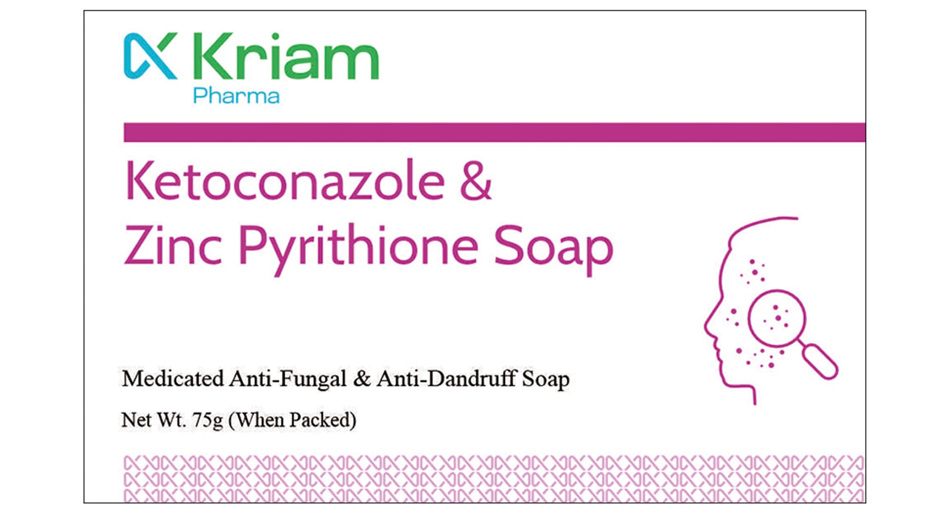 Kriam Pharma Ketoconazole & Zinc Pyrithione Soap