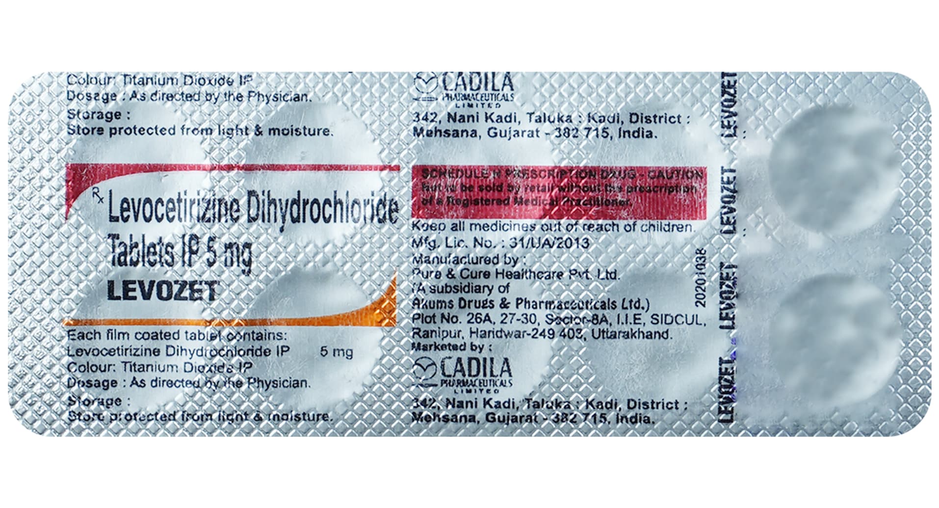 Levozet 5mg Tablet - Image 3