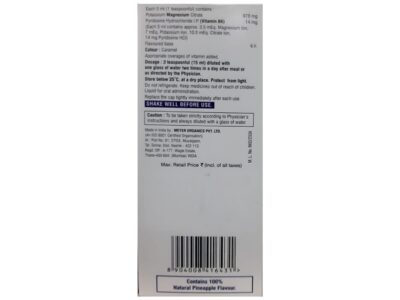 Magstone B6 Oral Solution composition and manufacturer information panel