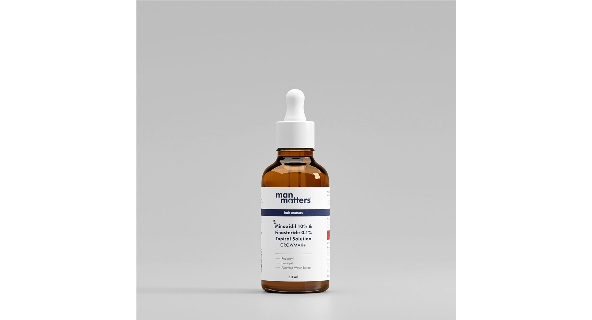 Man Matters Growmax+ Hair Topical Solution 50ml - Minoxidil 10% & Finasteride 0.1%