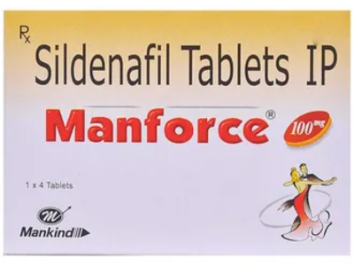 Manforce 100mg Sildenafil tablet by Mankind