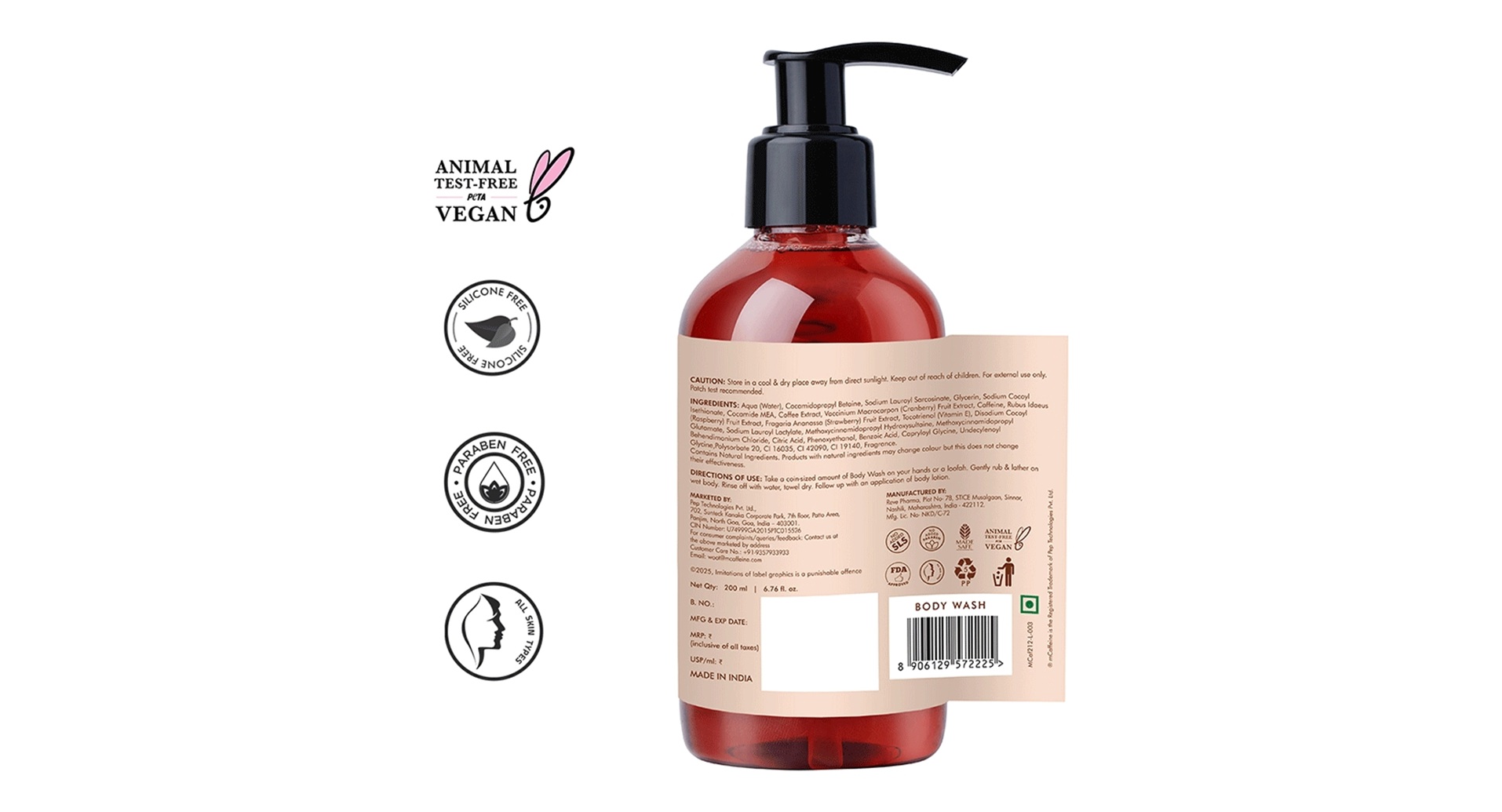 mCaffeine Coffee Body Wash with Berries - Image 3