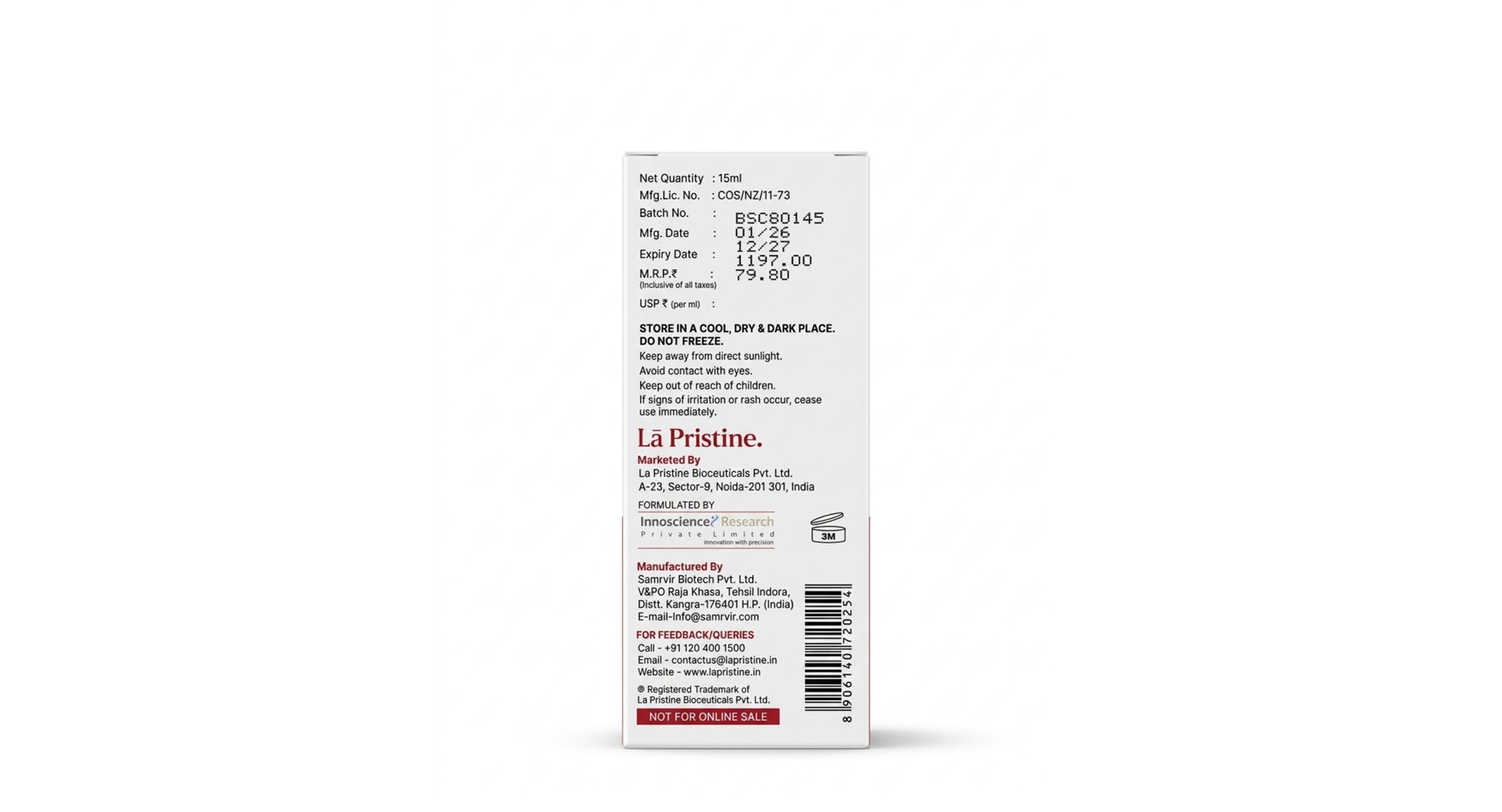 Melano TX Ultra HQ 4% Face Serum batch and manufacturing details