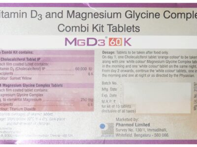 MgD3 60K Tablet composition panel
