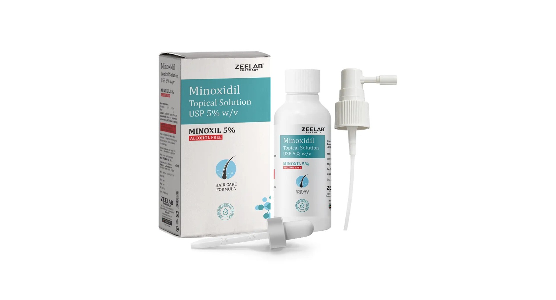Minoxil 5% Alcohol Free Solution 60ml bottle and box