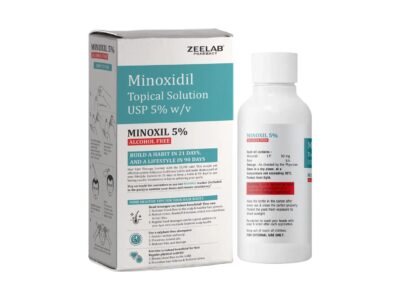Minoxil 5% Alcohol Free Solution composition and caution label