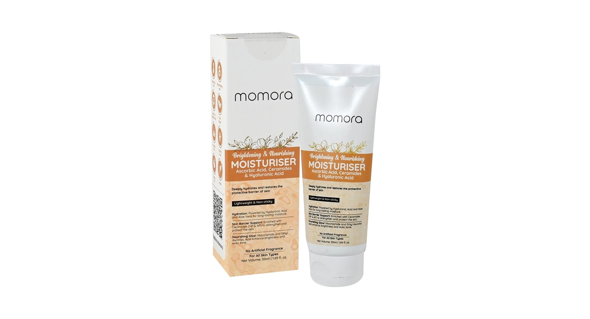 Momora Brightening and Nourishing Moisturiser for All Skin Types - Image 3