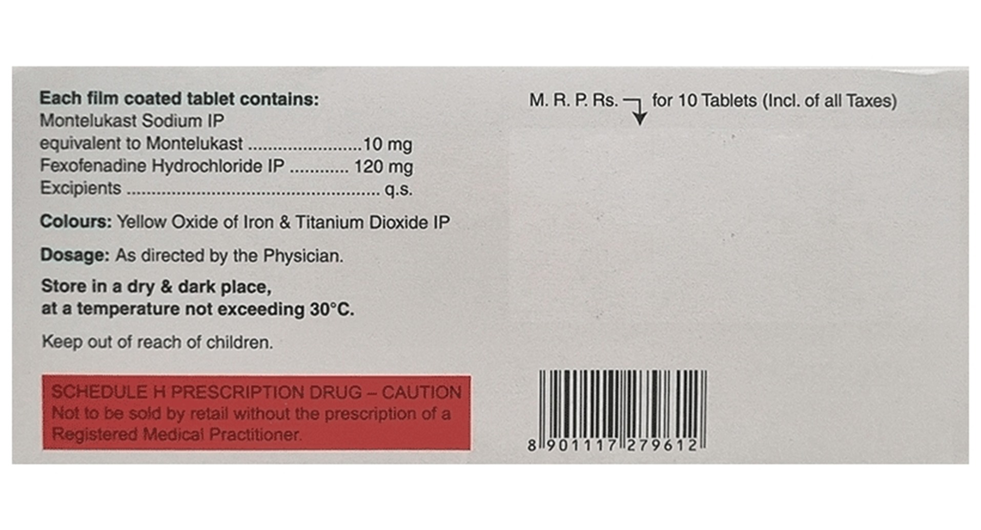 Montecip FX 10mg/120mg Tablet - Image 2