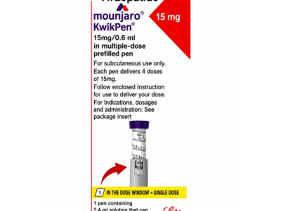 Mounjaro 15mg KwikPen carton - Tirzepatide 15mg/0.6 ml multiple-dose prefilled pen by Eli Lilly, 2.4 ml delivering 4 doses