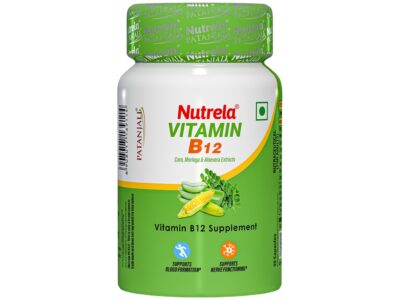 Patanjali Nutrela Vitamin B12 Capsule bottle