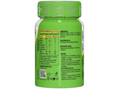 Patanjali Nutrela Vitamin B12 Capsule nutritional information and ingredients