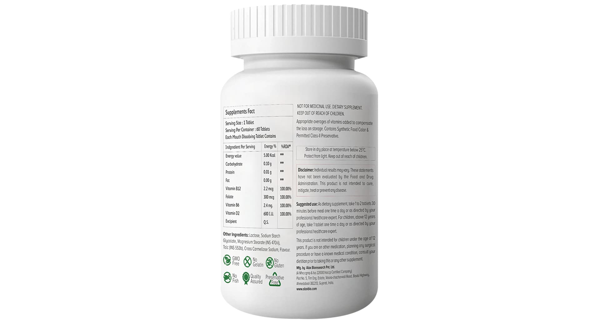 Nutranext Vitamin B12 Plus Tablet MD Strawberry - Image 2