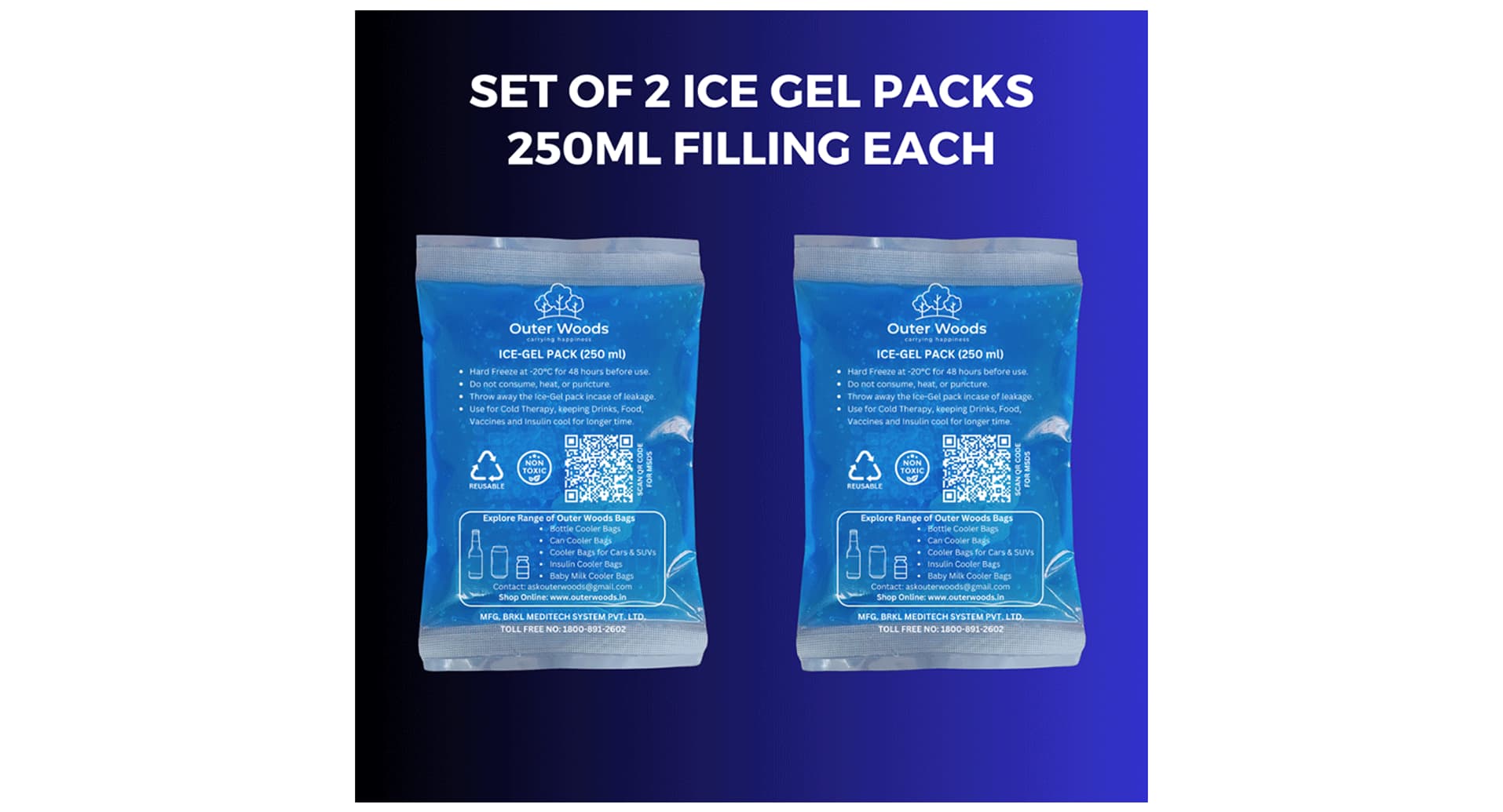 Outer Woods Reusable Non-Toxic Ice Gel Pack - Image 5