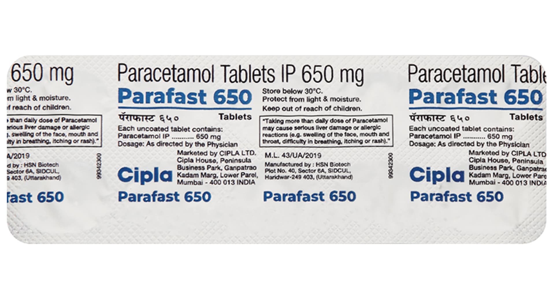 Parafast 650 Tablet - Image 3