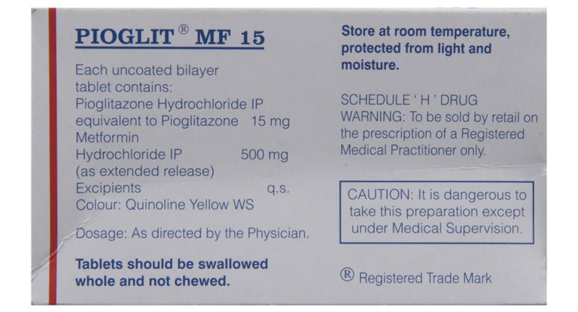 Pioglit MF 15 Tablet ER - Image 3