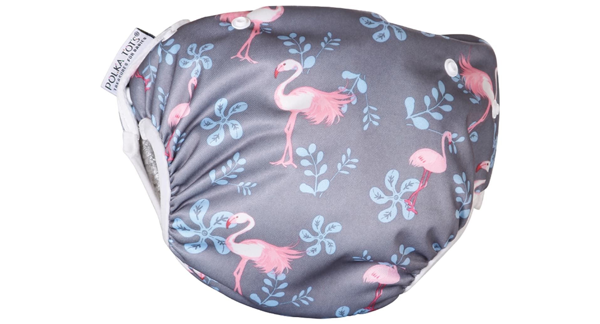 Polka Tots Reusable Washable Swim Diaper Flamingo Pink