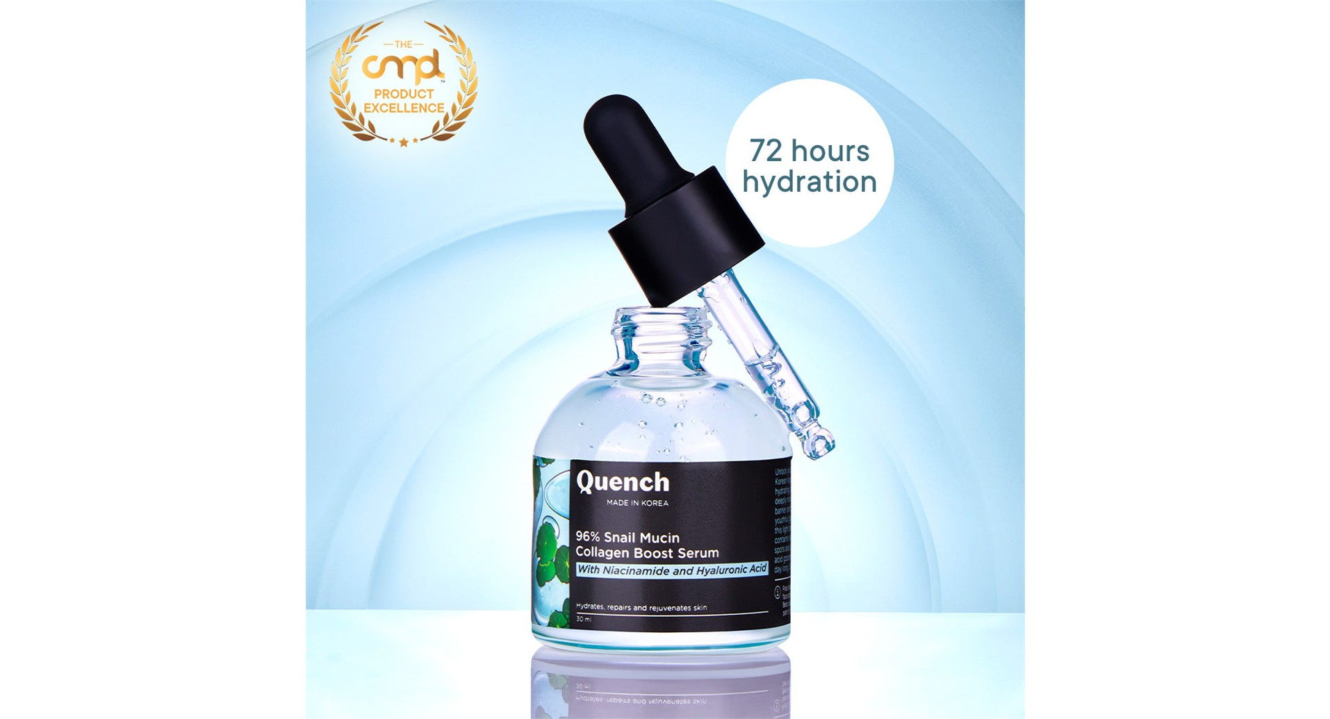 Quench 96% Snail Mucin Collagen Boost Serum bottle