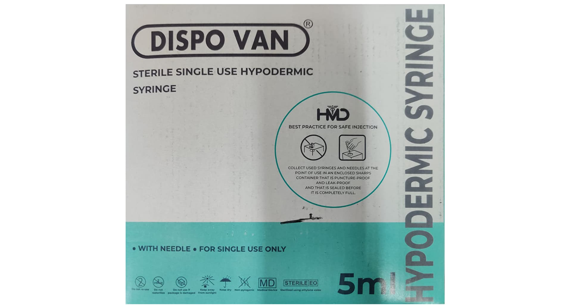 Dispovan Syringe 5ml with Needle