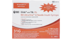 BD insulin syringe with BD ultra-fine needle 100U 31G 6mm
