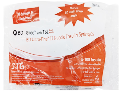 BD insulin syringes box pack