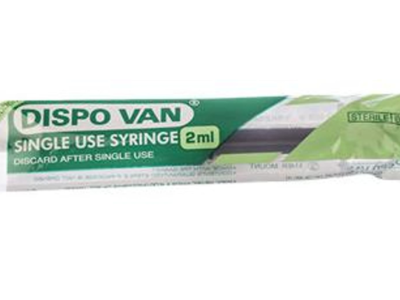Dispovan 2ml syringe with 23G needle