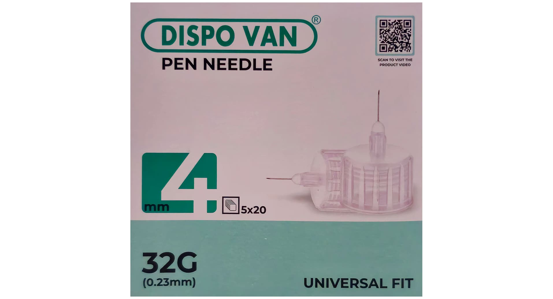 Dispovan pen needle 32G box of 100