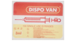 Dispovan 3ml syringe with 24G needle