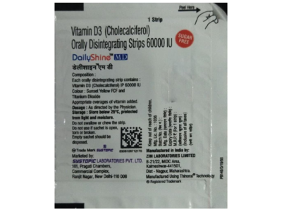 Dailyshine MD Vitamin D3 Orally Disintegrating Strip Sugar Free