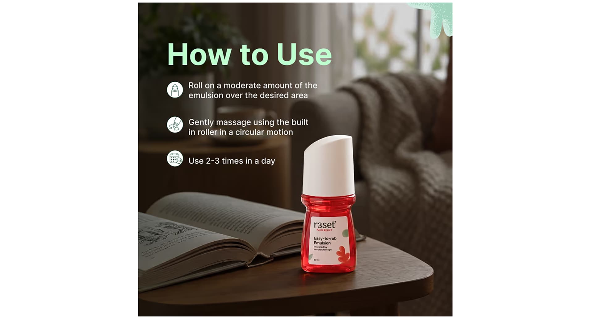 R3SET Instant Pain Relief Nanotech Emulsion - Image 5
