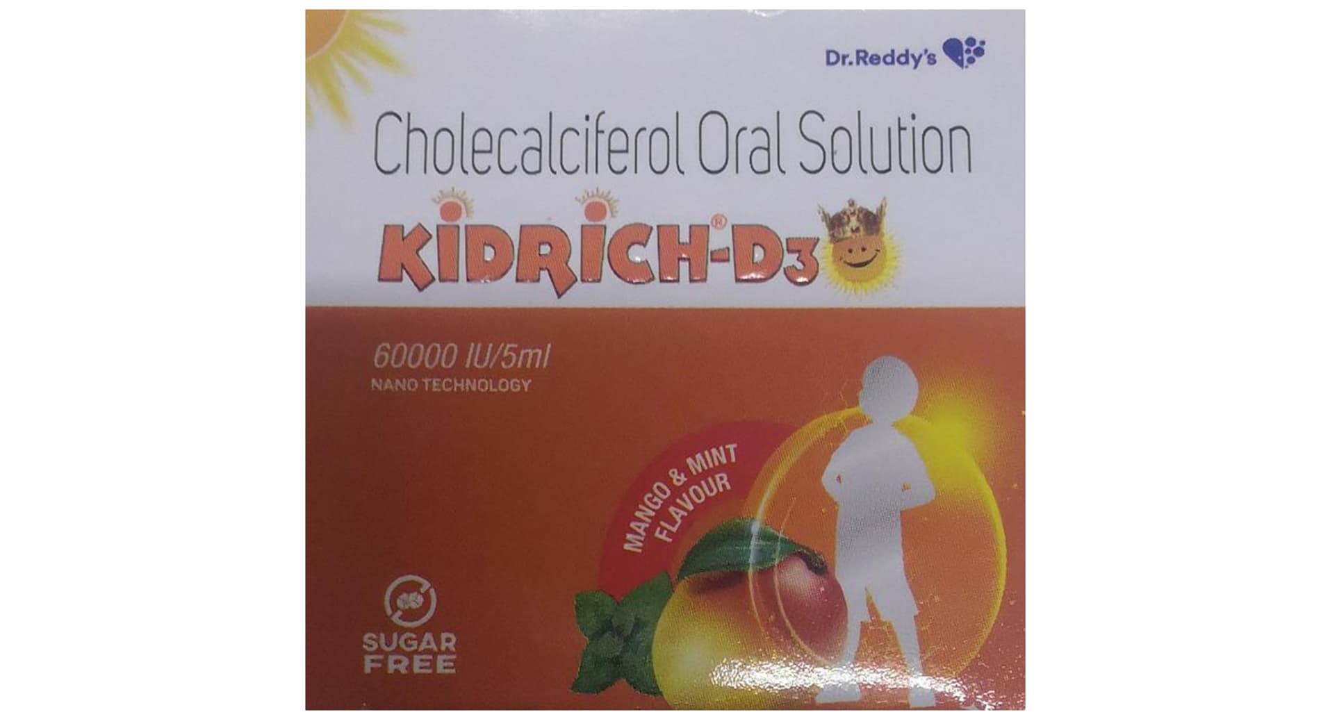 Kidrich-D3 Oral Solution Mango Mint Sugar Free
