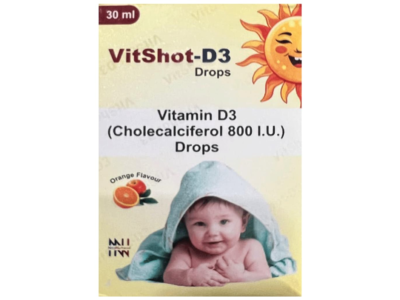 Vitshot-D3 Cholecalciferol 800 I.U Drops Orange
