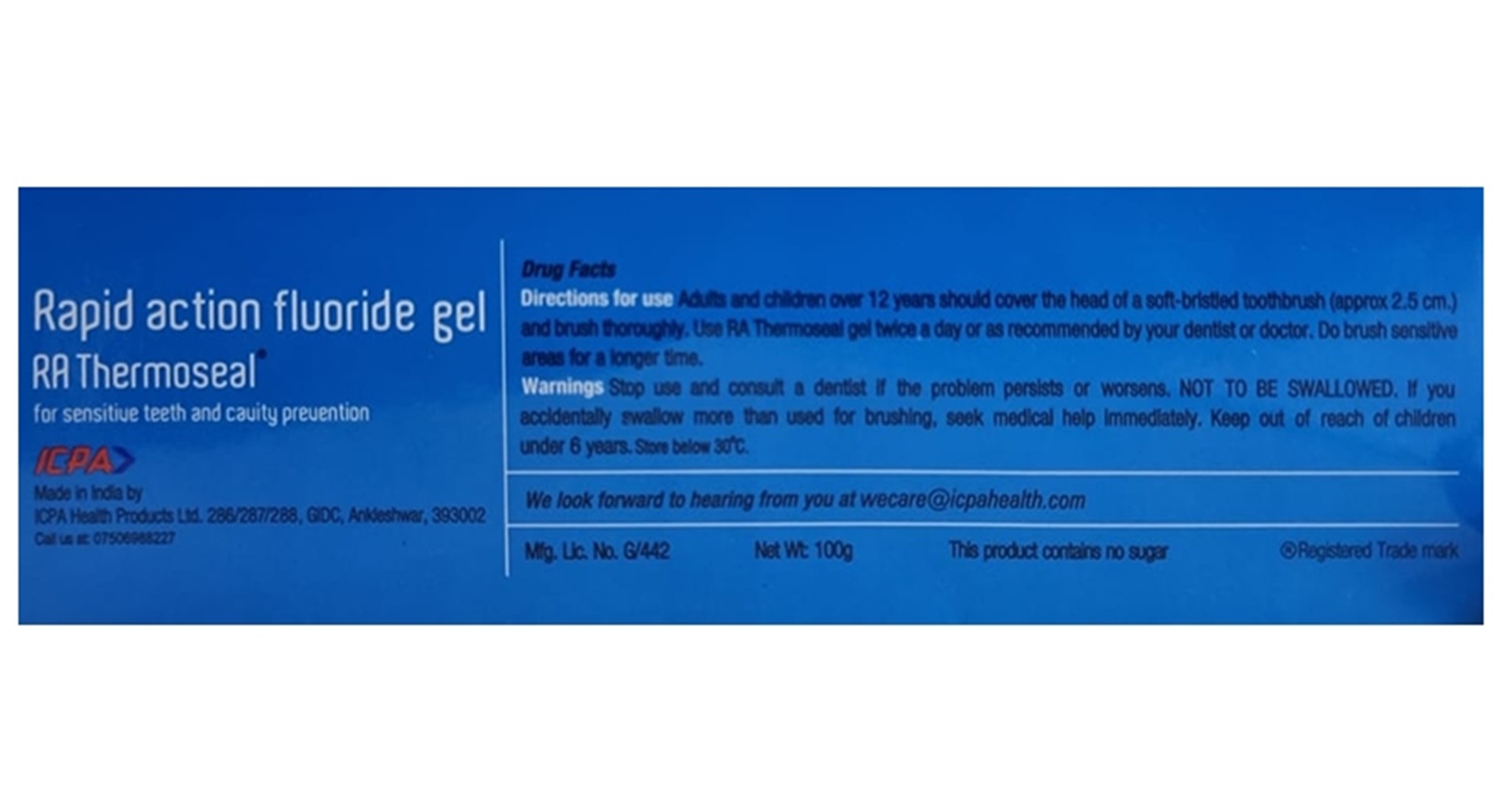 RA Thermoseal Rapid Action Fluoride Gel Fresh Mint - Image 4