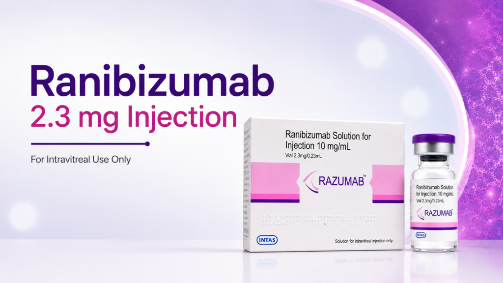 Ranibizumab 2.3 mg Injection - Razumab by Intas, for intravitreal use only