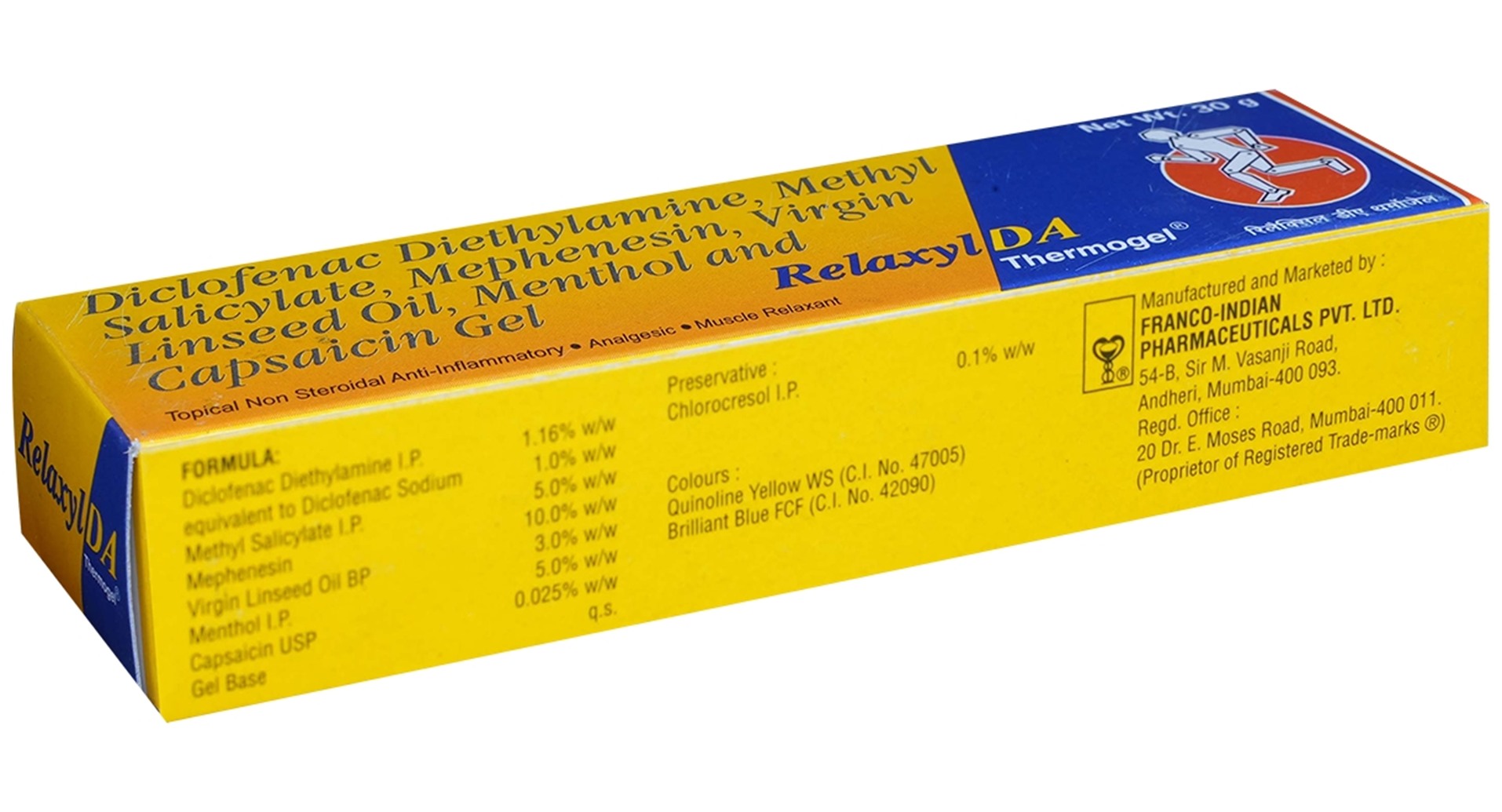 Relaxyl DA Analgesic & Muscle Relaxant Thermogel - Image 2