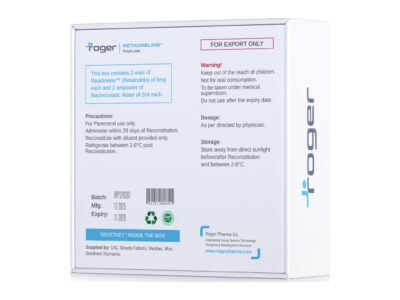 Retadreline Retatrutide 6mg 2 Vials box back label