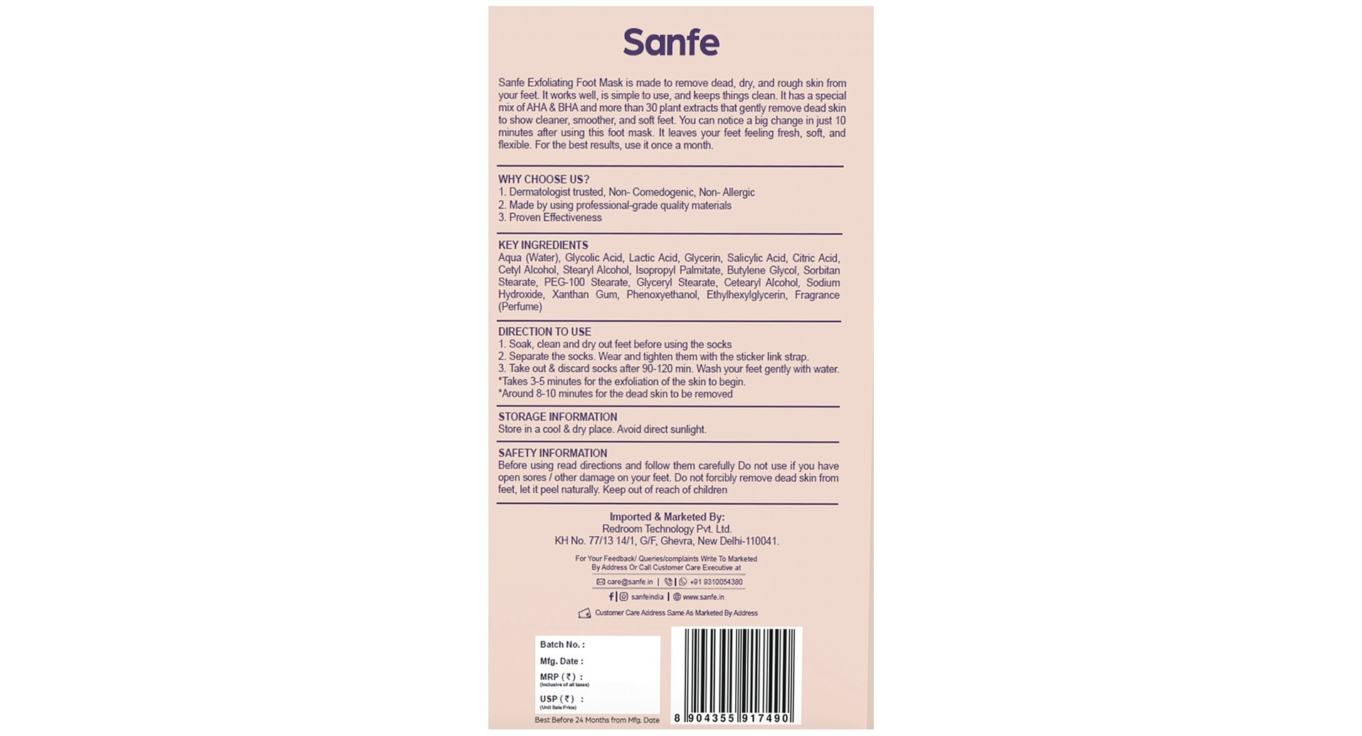 Sanfe Exfoliating Foot Mask - Image 3