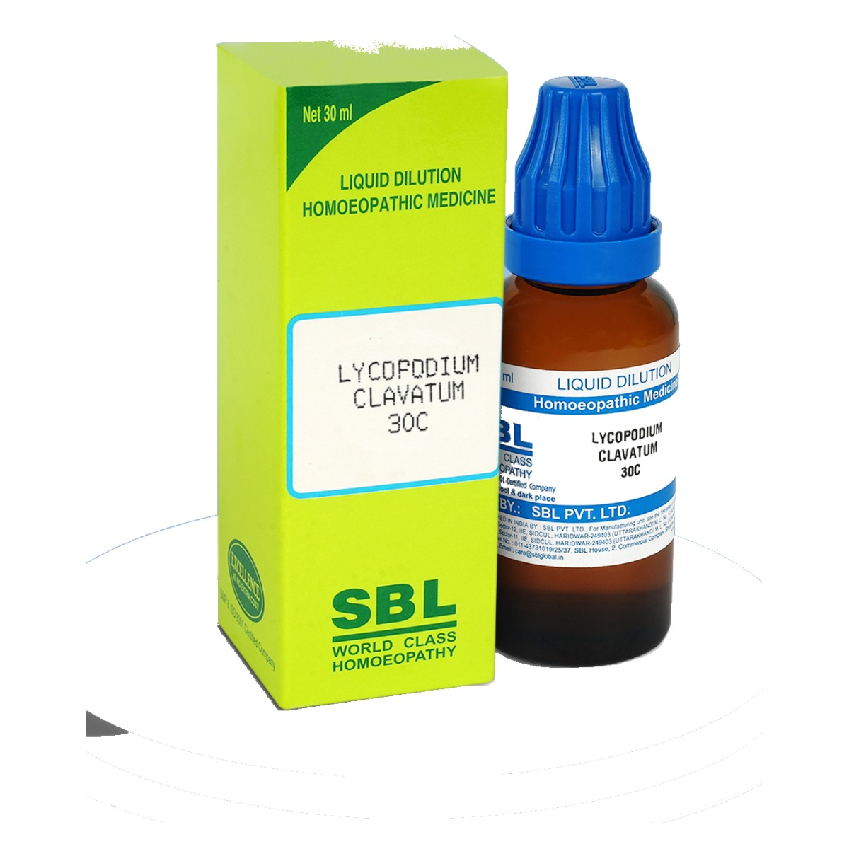SBL Lycopodium Clavatum Dilution 30 CH bottle and box