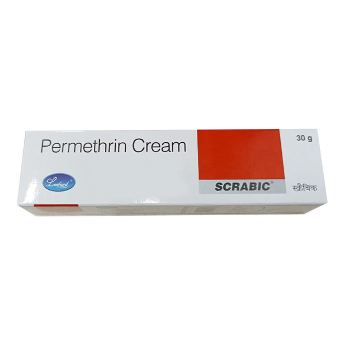 Scrabic 5% Permethrin Cream 30 g carton front